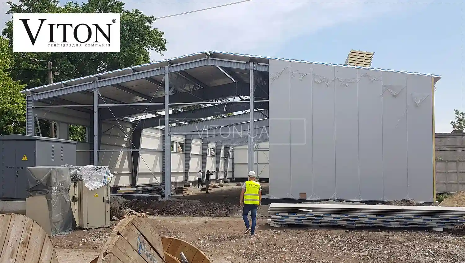 Будівництво швидкомонтованих офісно-складських приміщень.