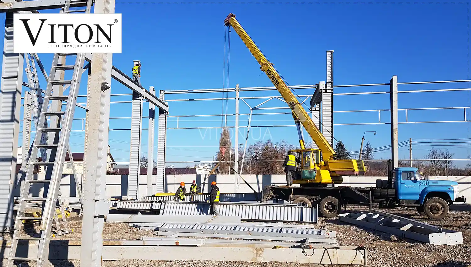 Варианты монтажа металлокаркаса при строительстве быстровозводимых зданий.