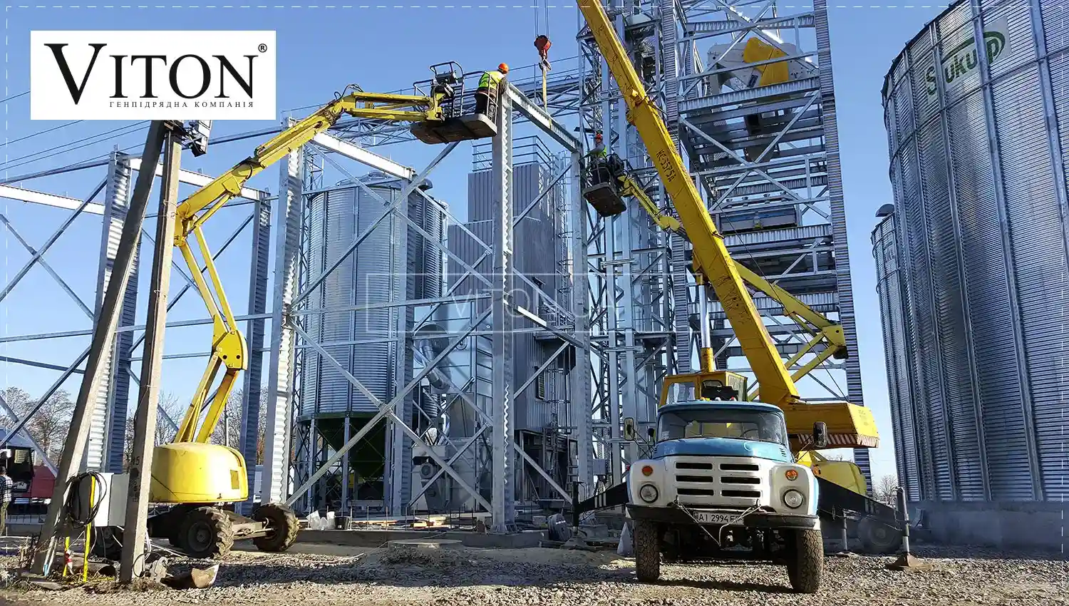 Будівництво зерносховищ із металоконструкцій під ключ у Києві та по всій Україні.