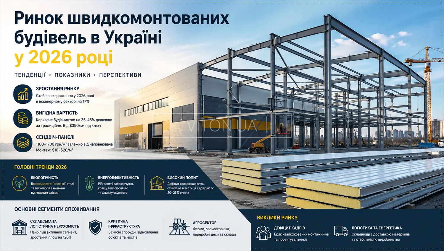 Рынок быстровозводимых зданий в Украине в 2026 году.